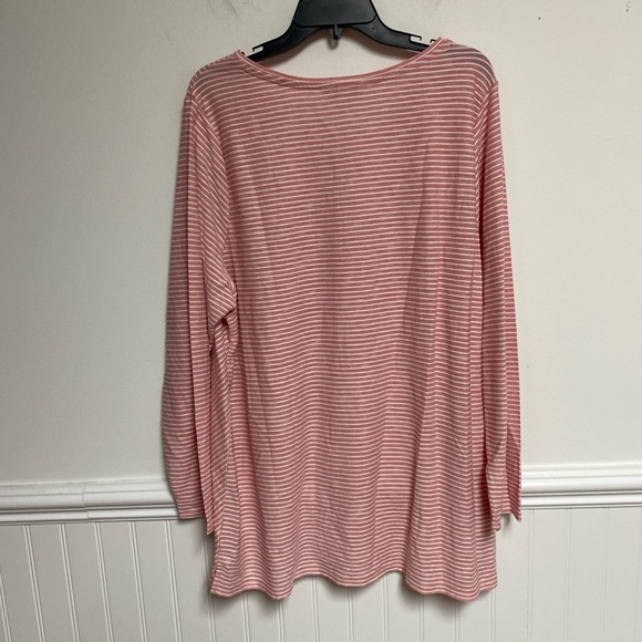 CJ Banks Women’s Plus Size 2X Comfort Pullover Striped Blouse long sleeve - Picture 4 of 5